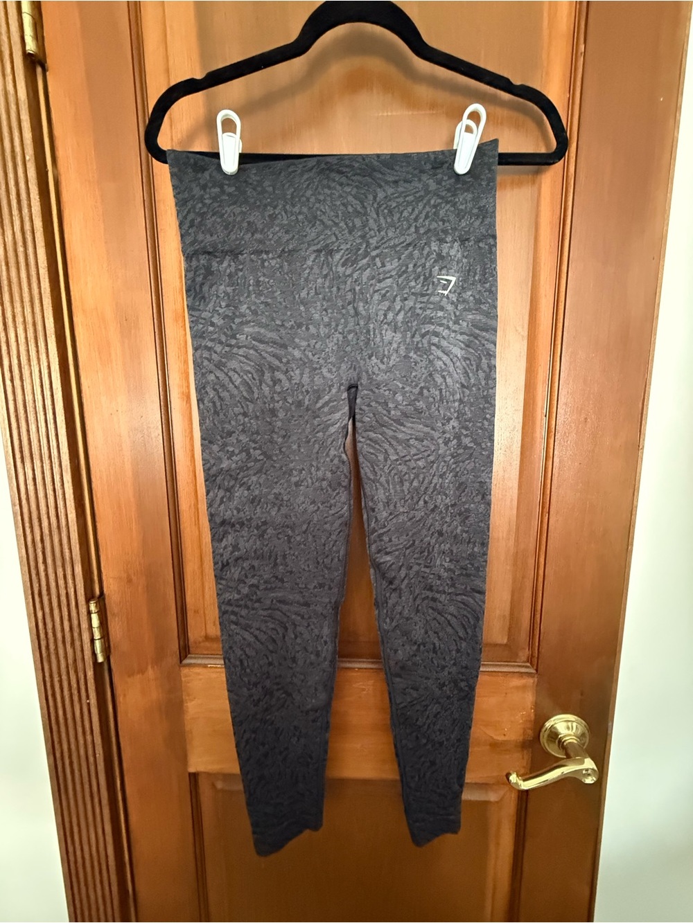 Gymshark Textured High-Waist Leggings in Charcoal Gray